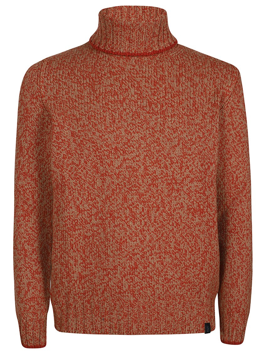 Fay Mouline Marled Virgin Wool Turtleneck