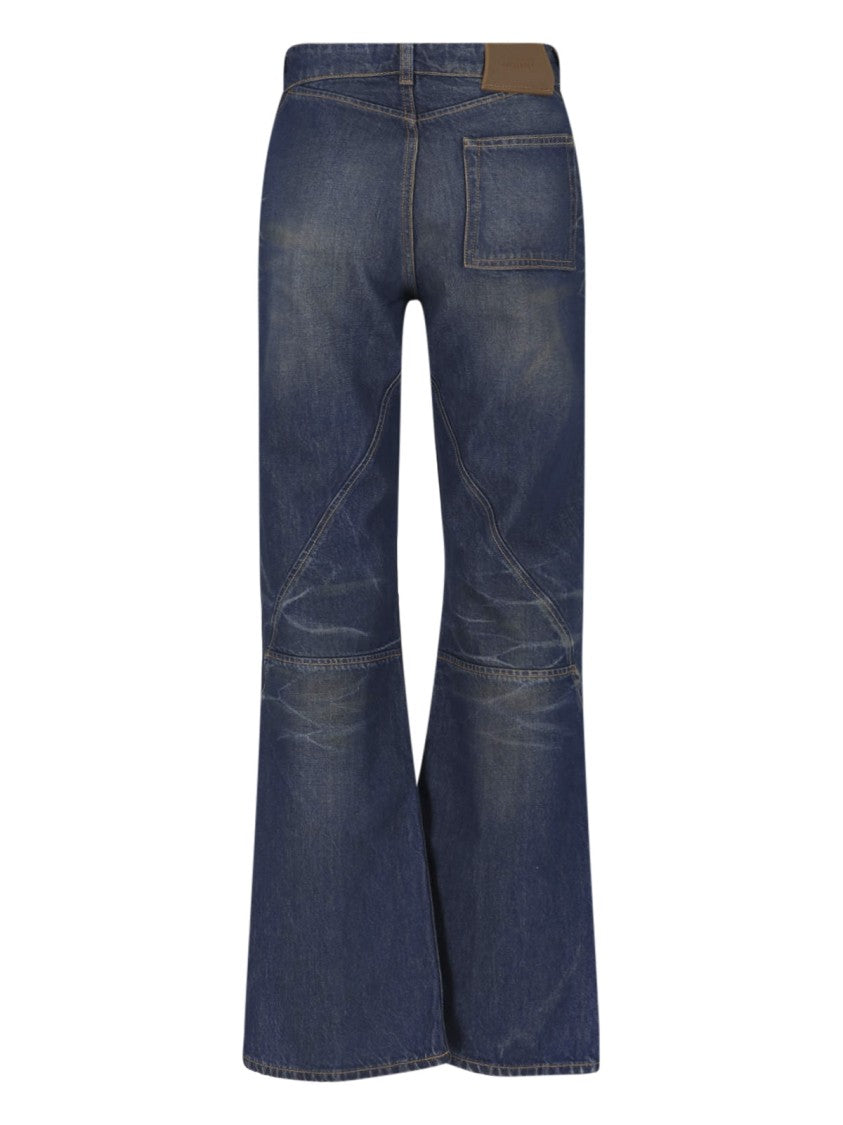 Our Legacy Blue Flared Faded Denim Jeans