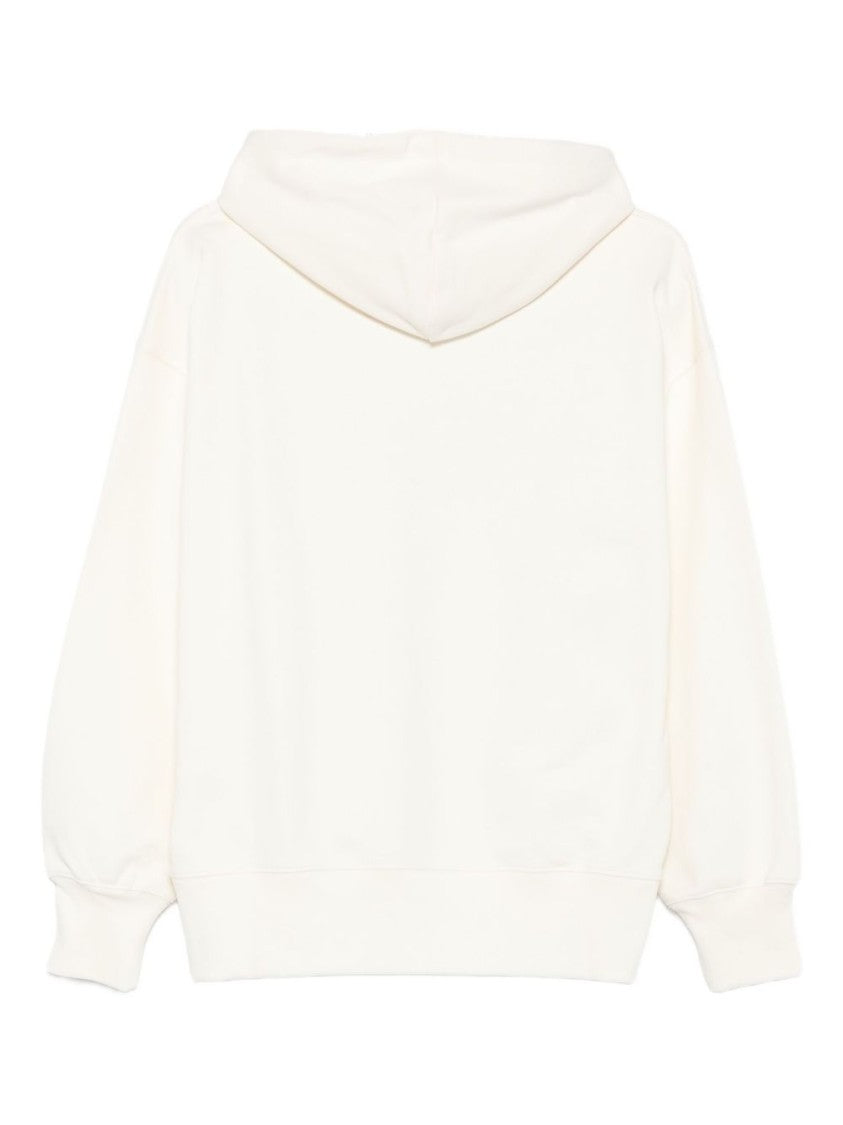 Msgm Classic Logo Print Hoodie With Raglan Sleeves