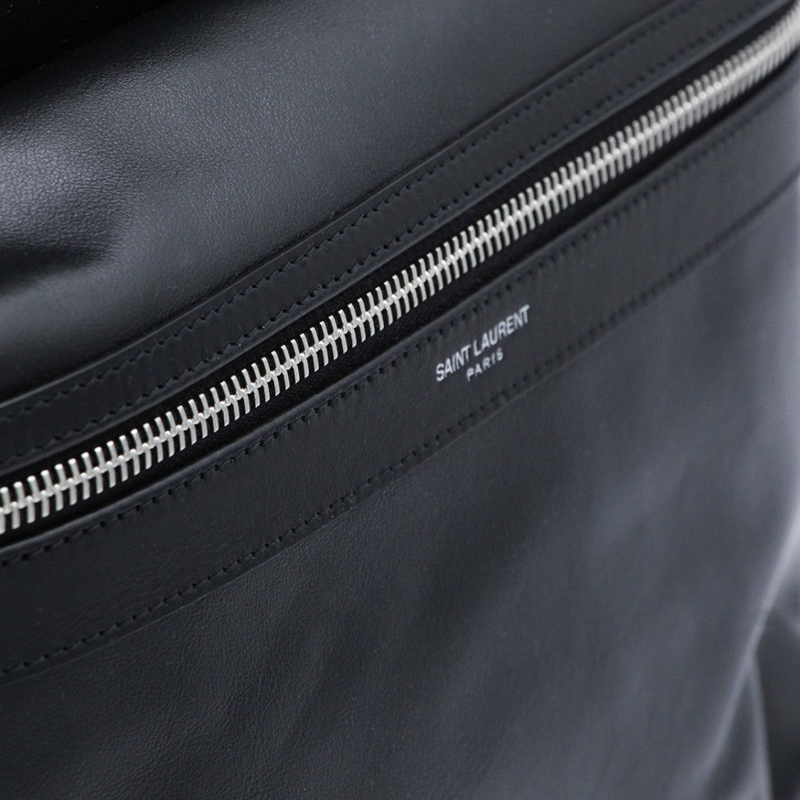 Saint Laurent Black Leather Backpack