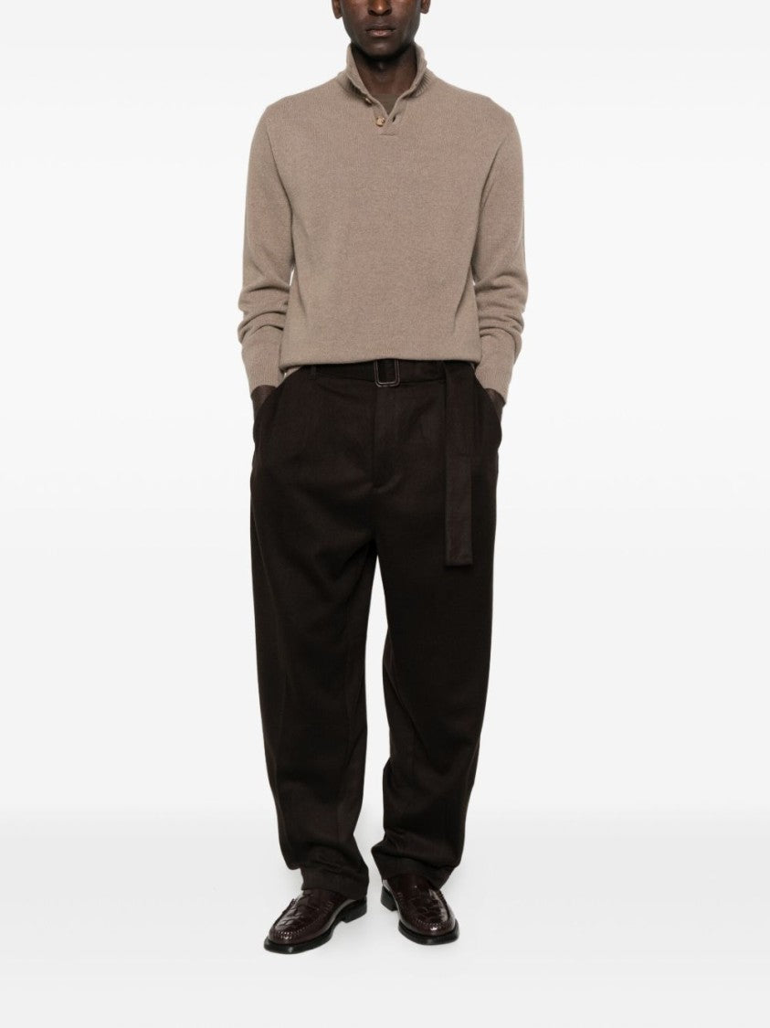 Emporio Armani Straight-Leg Trousers With Waist Belt