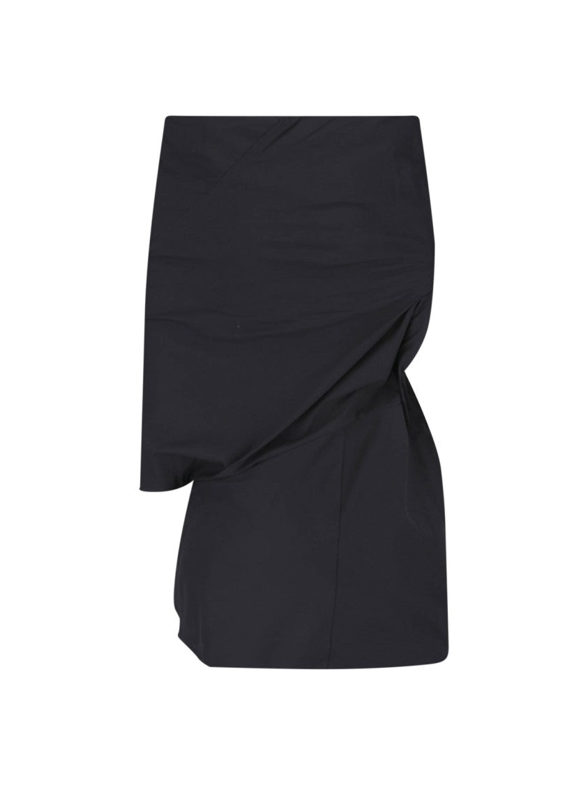 Entire Studios Black Asymmetrical Draped Sculptural Top