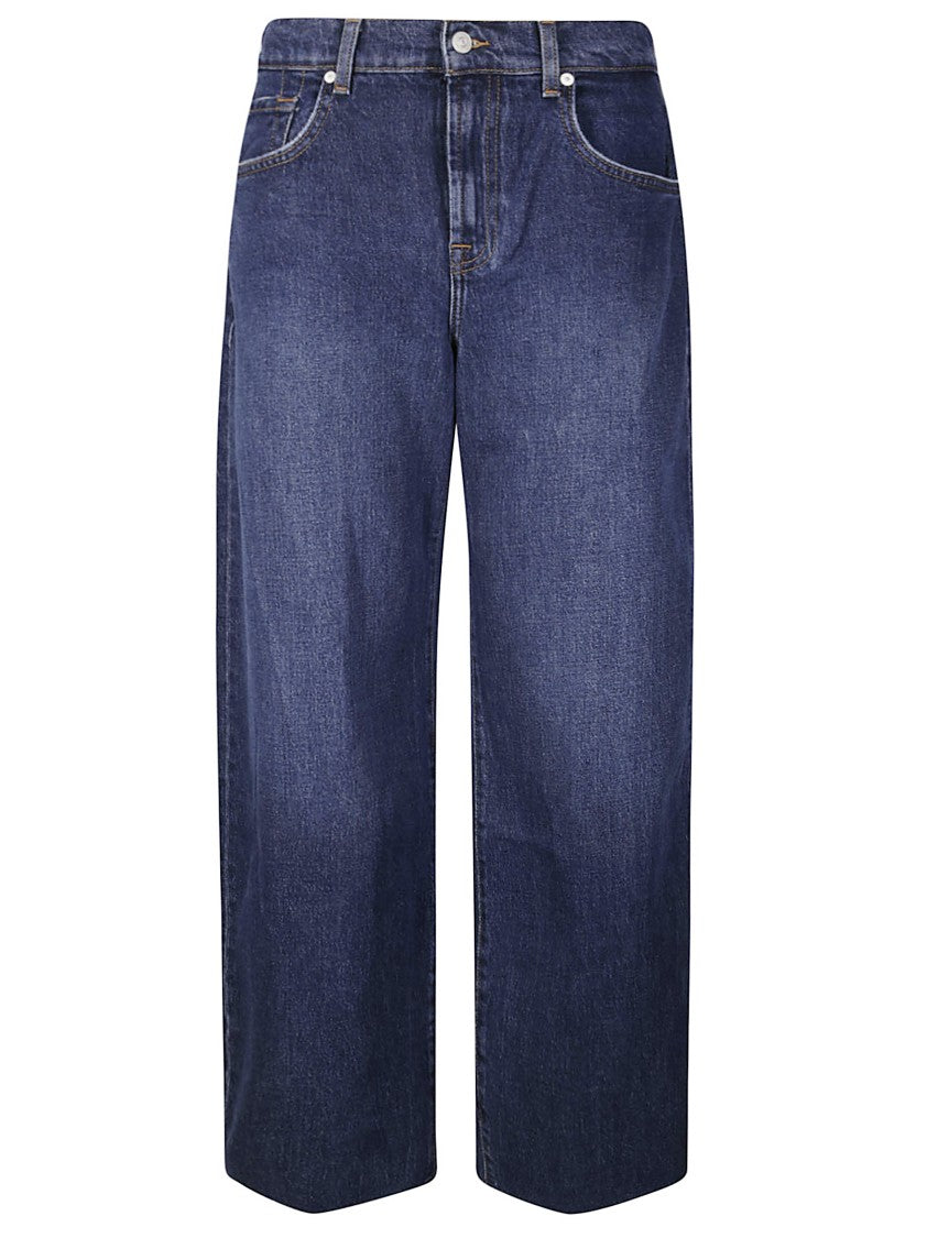 7 For All Mankind Bonnie Curvilinear Radar Jeans With Raw Cut