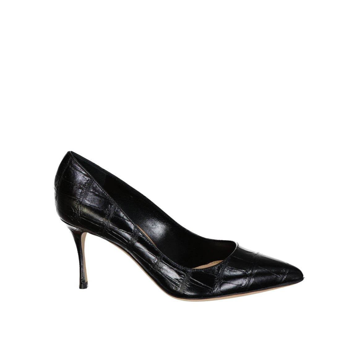 Sergio Rossi Godiva Croc-Effect Leather Pumps