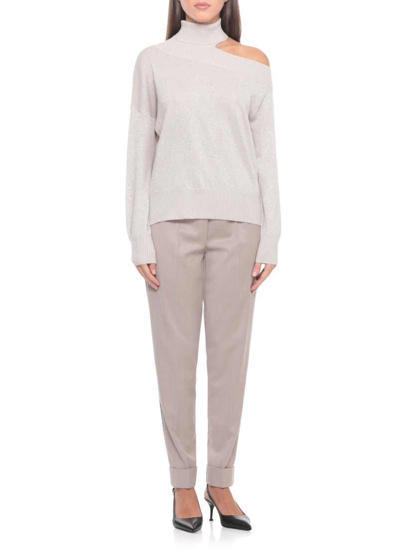 D. Exterior Beige Wool Blend Sweater