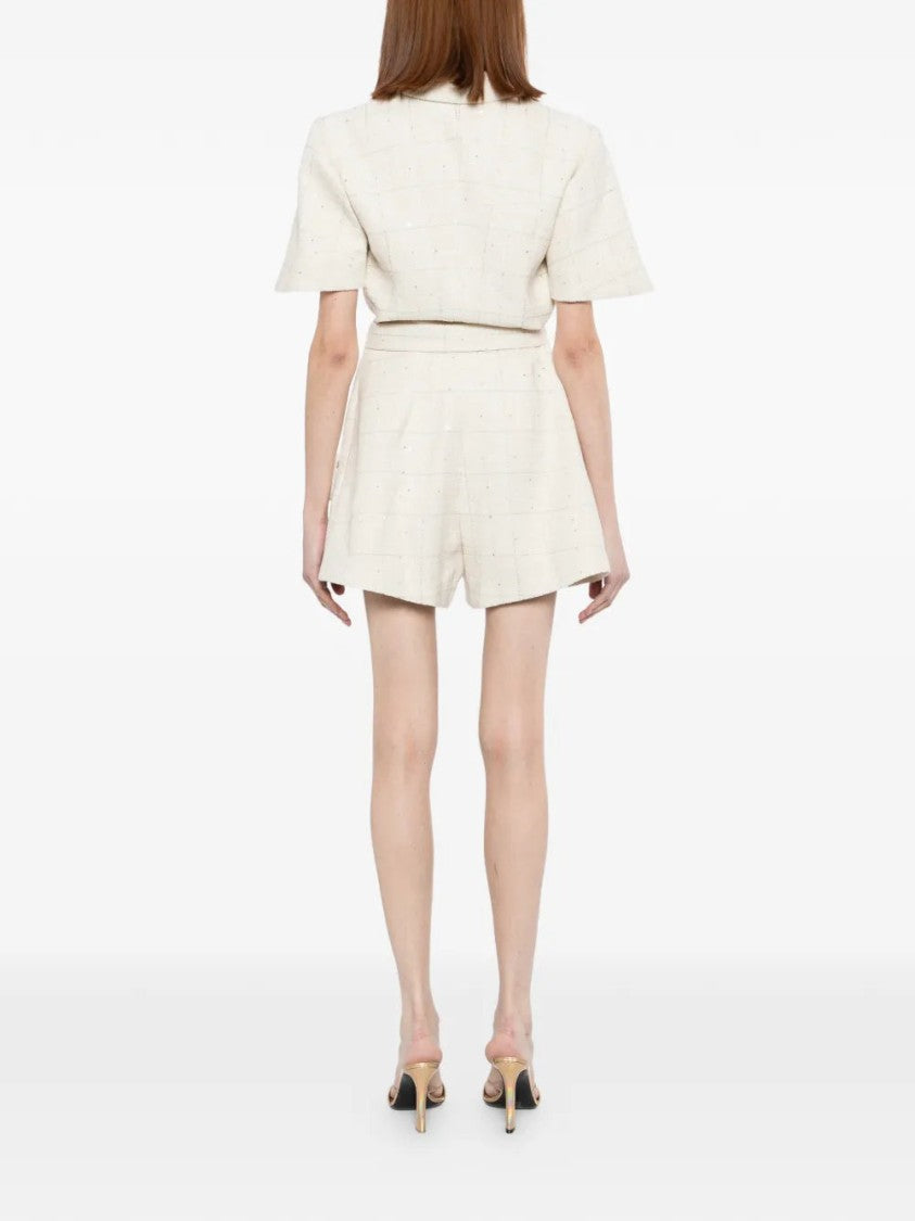 Saiid Kobeisy Tweed Short Jumpsuit