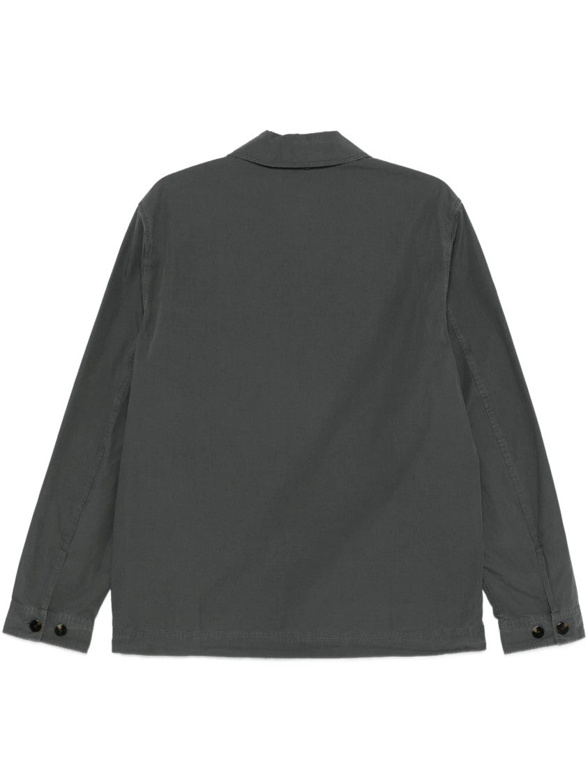 Woolrich Minimalist Grey Classic Collar Jacket