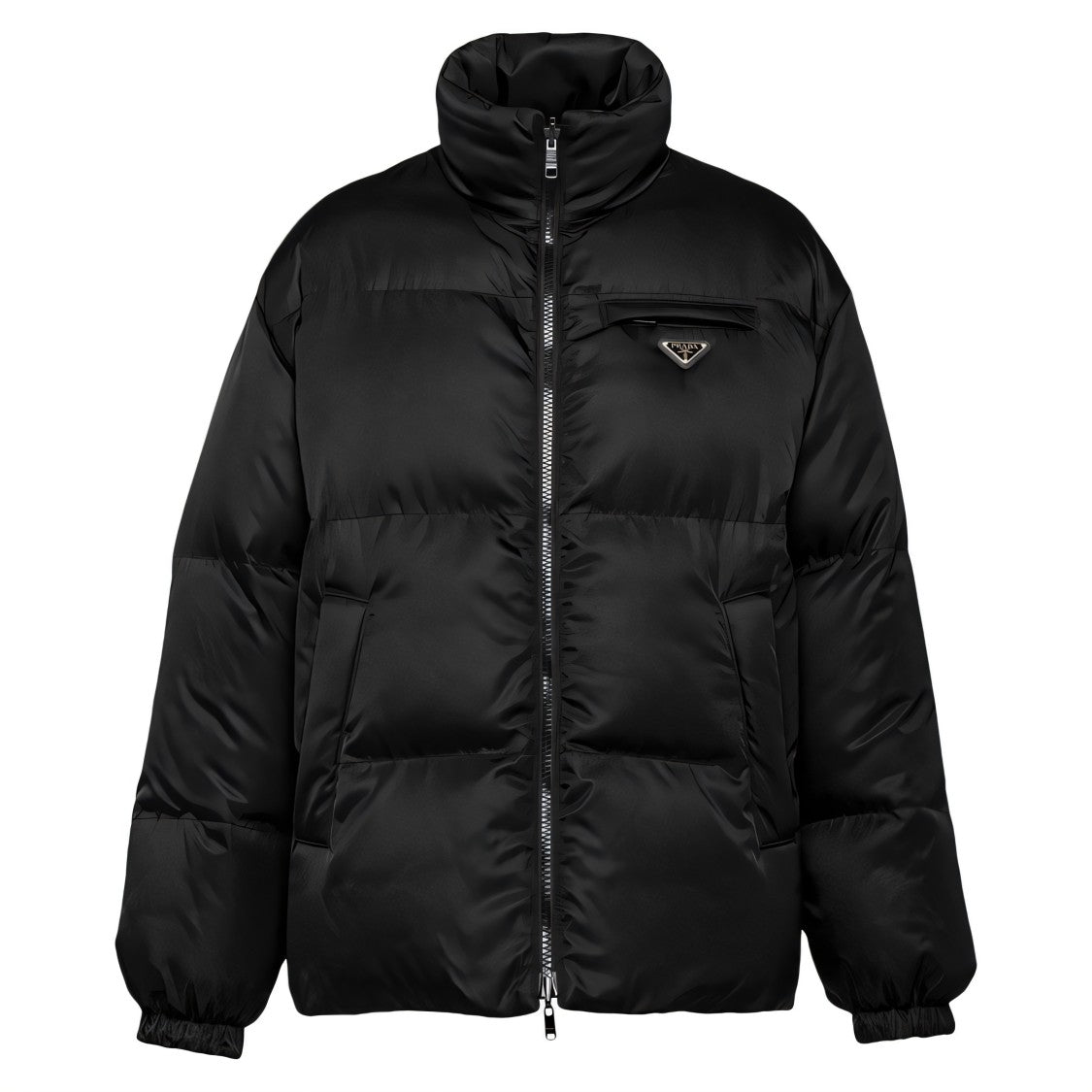 Prada Reversible Nylon Down Jacket With Triangular Logo