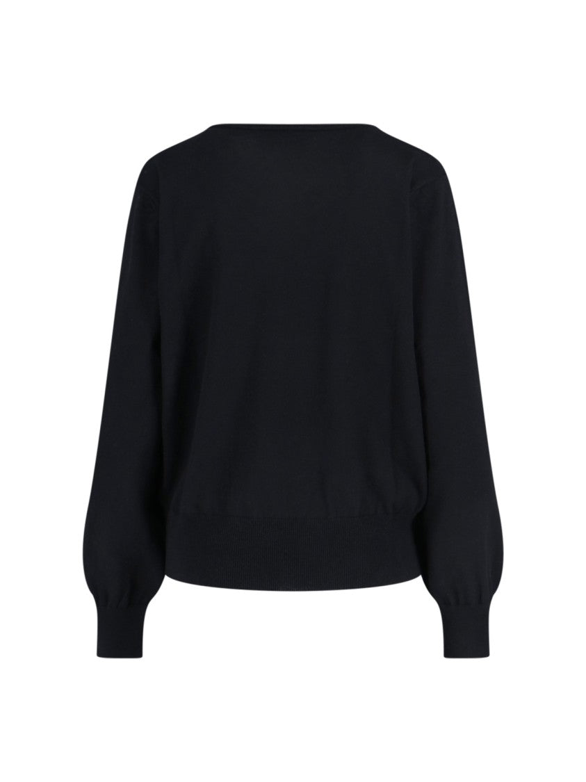 Vivienne Westwood Black Cotton And Cashmere Orb Sweater