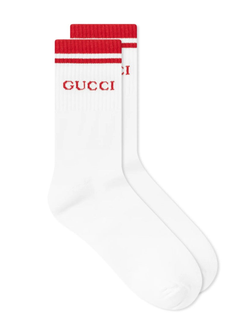 Gucci Embroidered Logo Socks