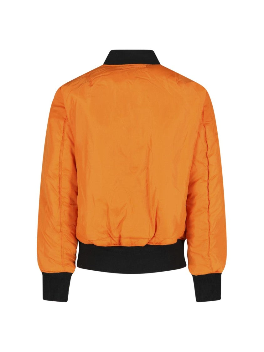 Alpha Industries Black Nylon Reversible Ma-1 Bomber Jacket