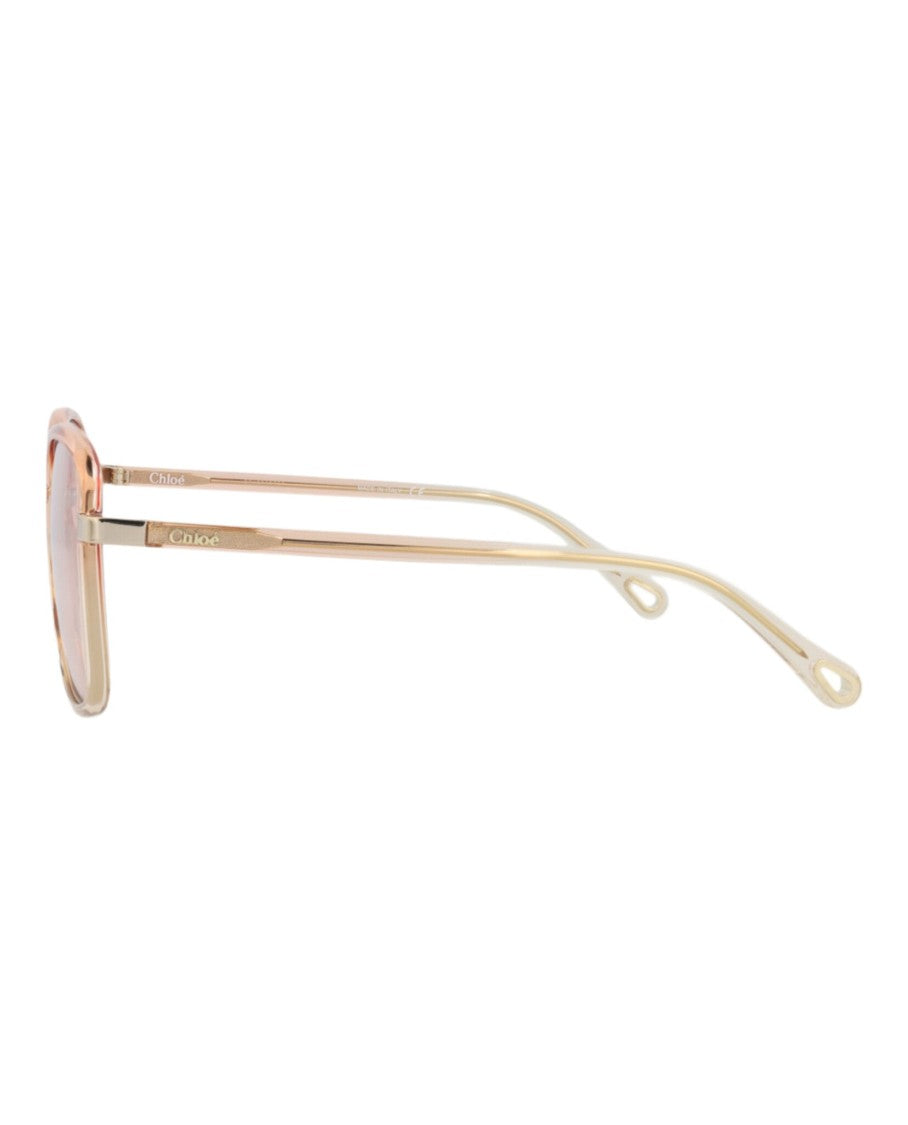Chloé Square-Frame Injection Sunglasses