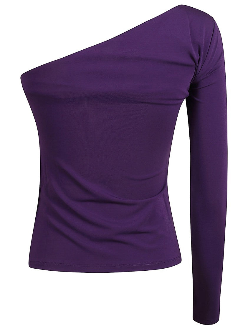 Max Mara One-Shoulder Draped Top With Sophisticated Design