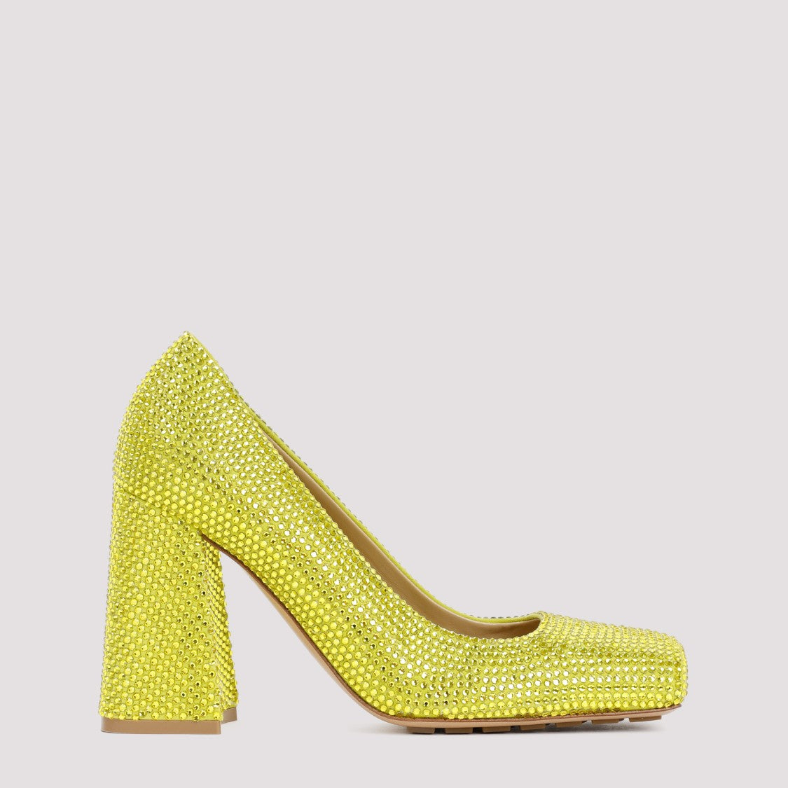 Bottega Veneta Kiwi Green Tower Pumps