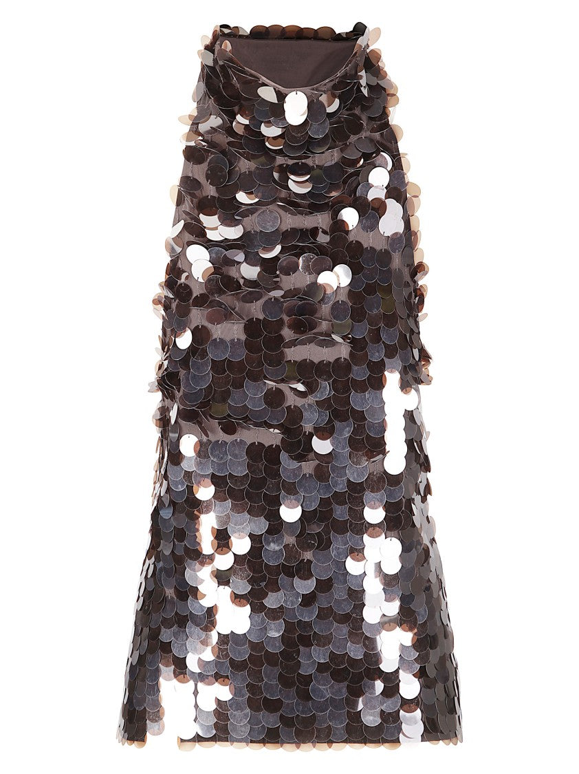 P.A.R.O.S.H. Open Back Tank Top With Sequined Front