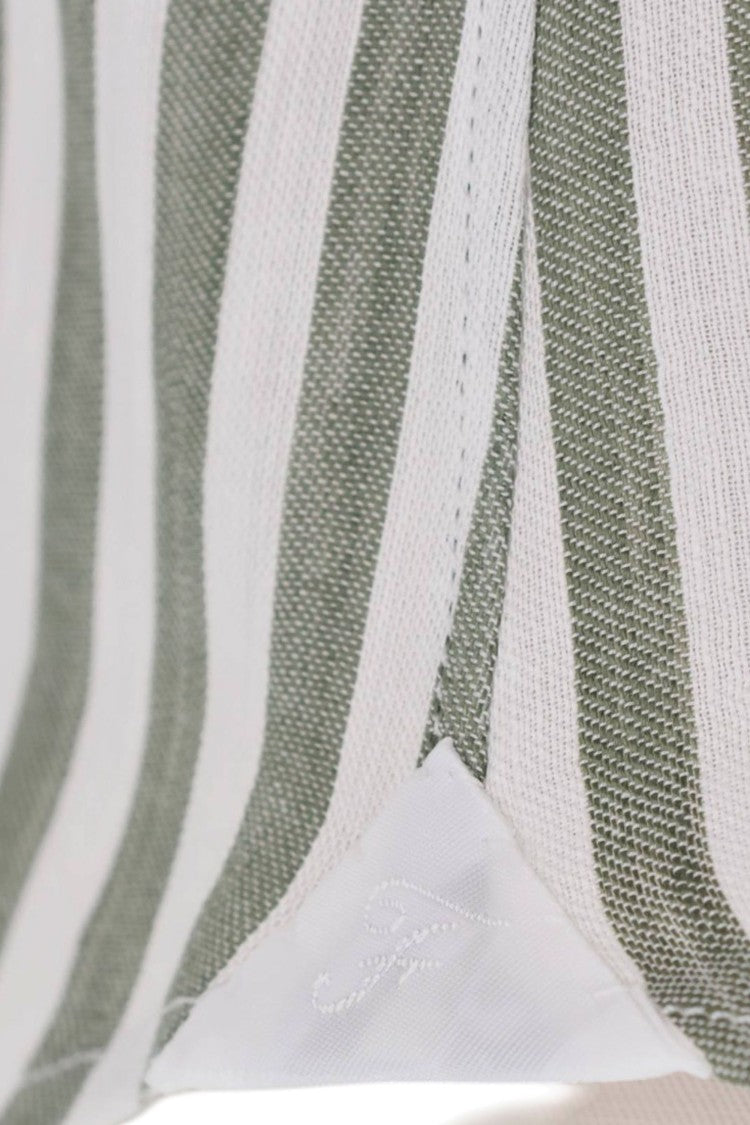 Finamore Gaeta Striped Linen-Lyocell Casual Shirt
