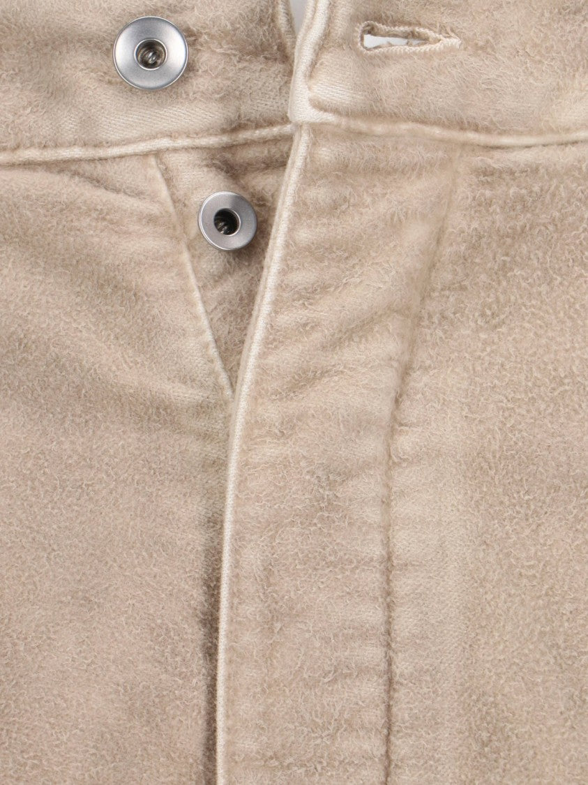 Drkshdw By Rick Owens Straight-Leg Beige Jeans With Minimalist Design
