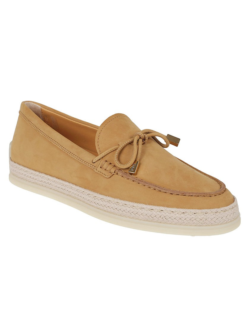 Tod's Moccasin-Style Flat Shoes In Soft Nubuck
