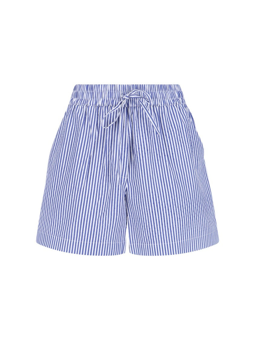 Parosh Blue Striped Shorts