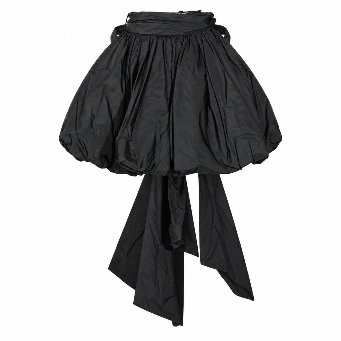 Blumarine Dramatic Voluminous Flowing Tie Mini Skirt