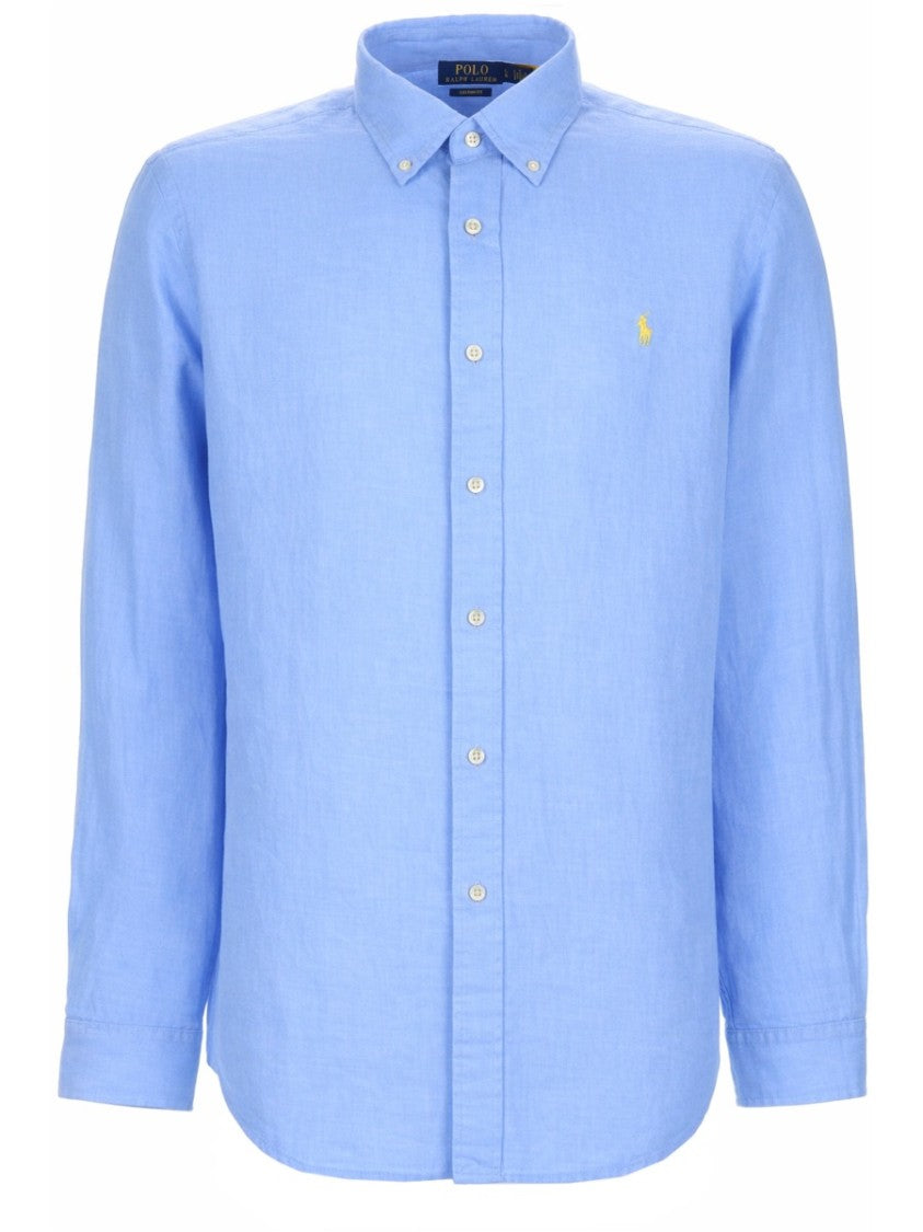 Polo Ralph Lauren Linen Long Sleeved Embroidered Shirt
