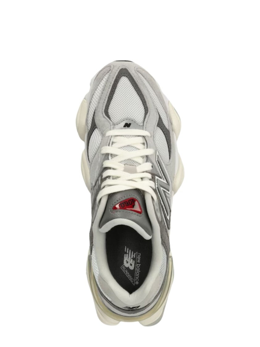 New Balance Gray 9060 Suede-Blend Retro-Futuristic Sneakers