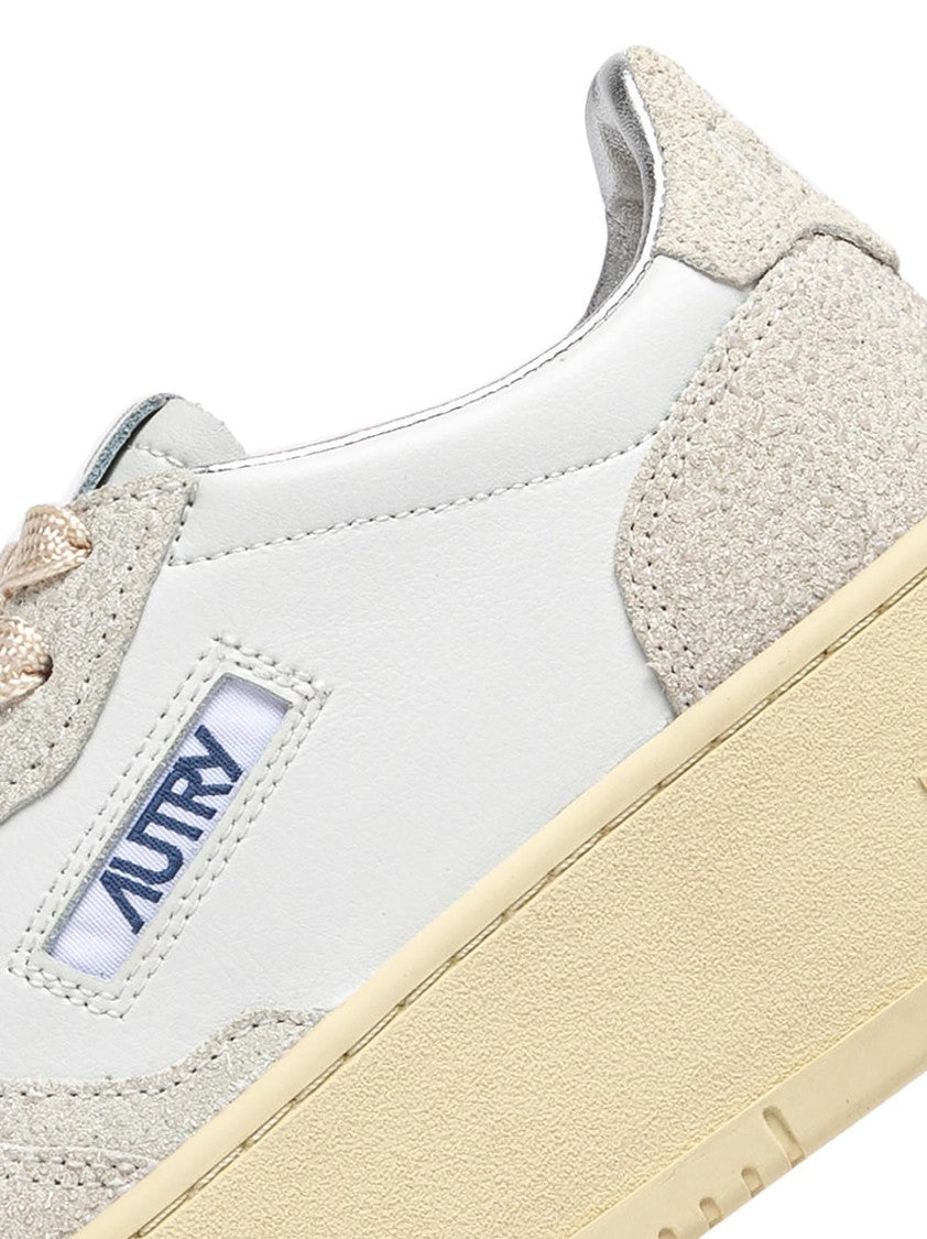 Autry White Platform Sneakers With Leather