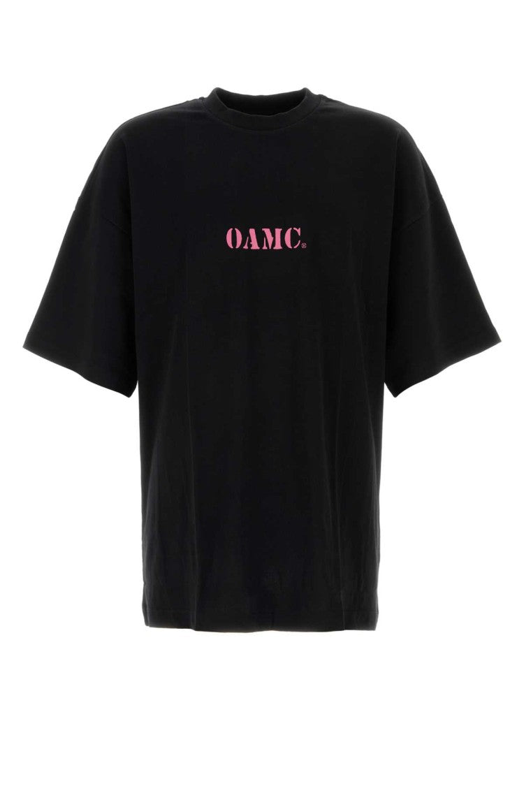 Oamc Black Cotton T-Shirt
