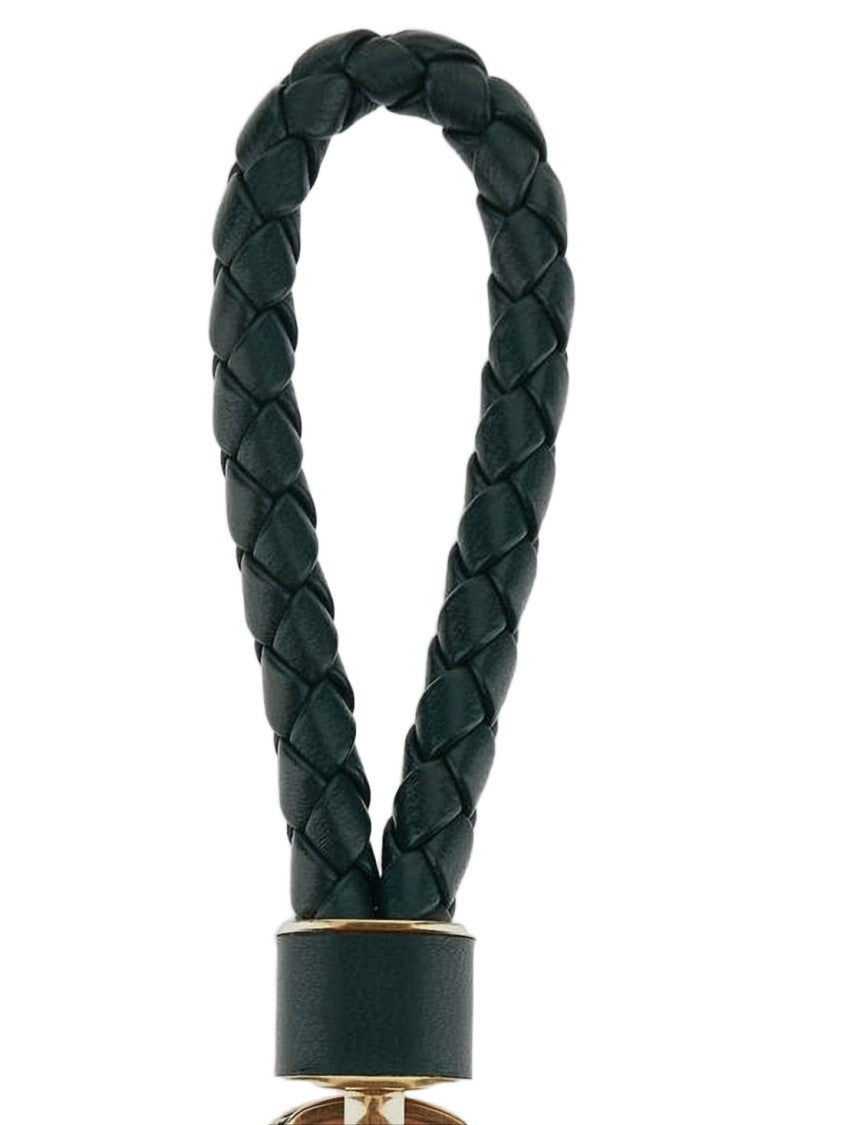 Bottega Veneta Braided Leather Black Keyring