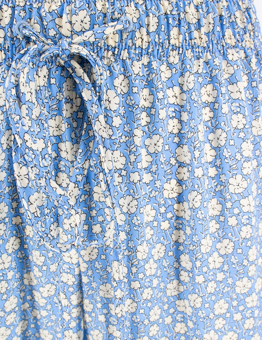 Ermanno Scervino Fluid Silk Trousers With Floral Print