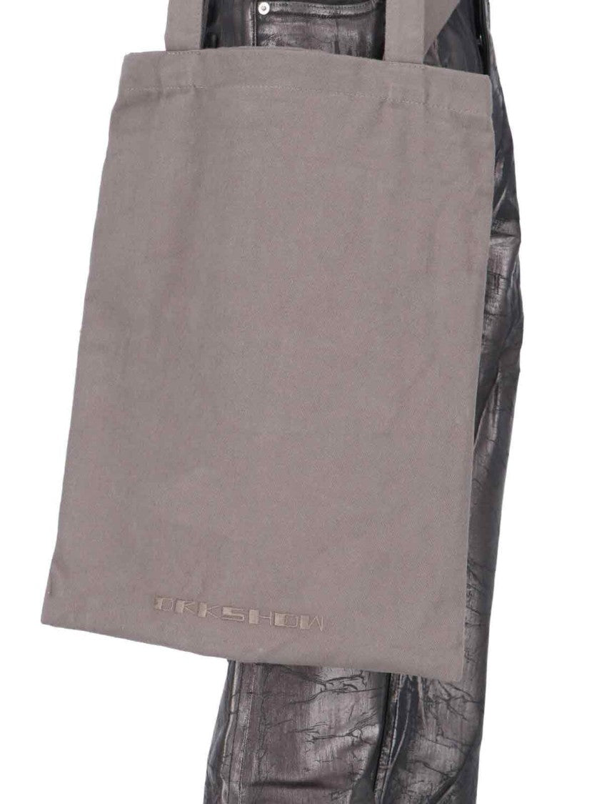 Drkshdw By Rick Owens High-Waisted Bootcut Jeans With Worn Finish