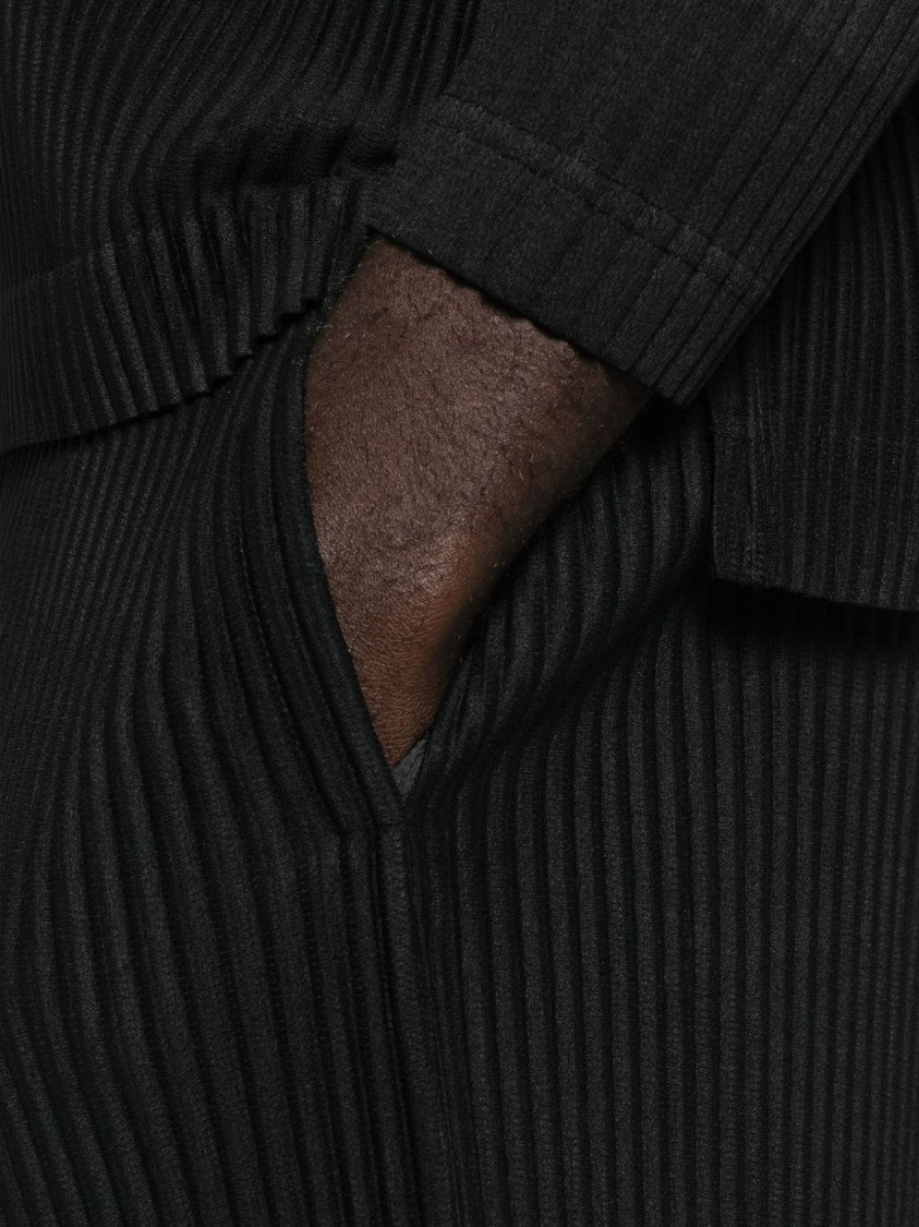 Homme Plissé Issey Miyake Straight-Leg Trousers With Pleated Texture And Elasticated Waistband