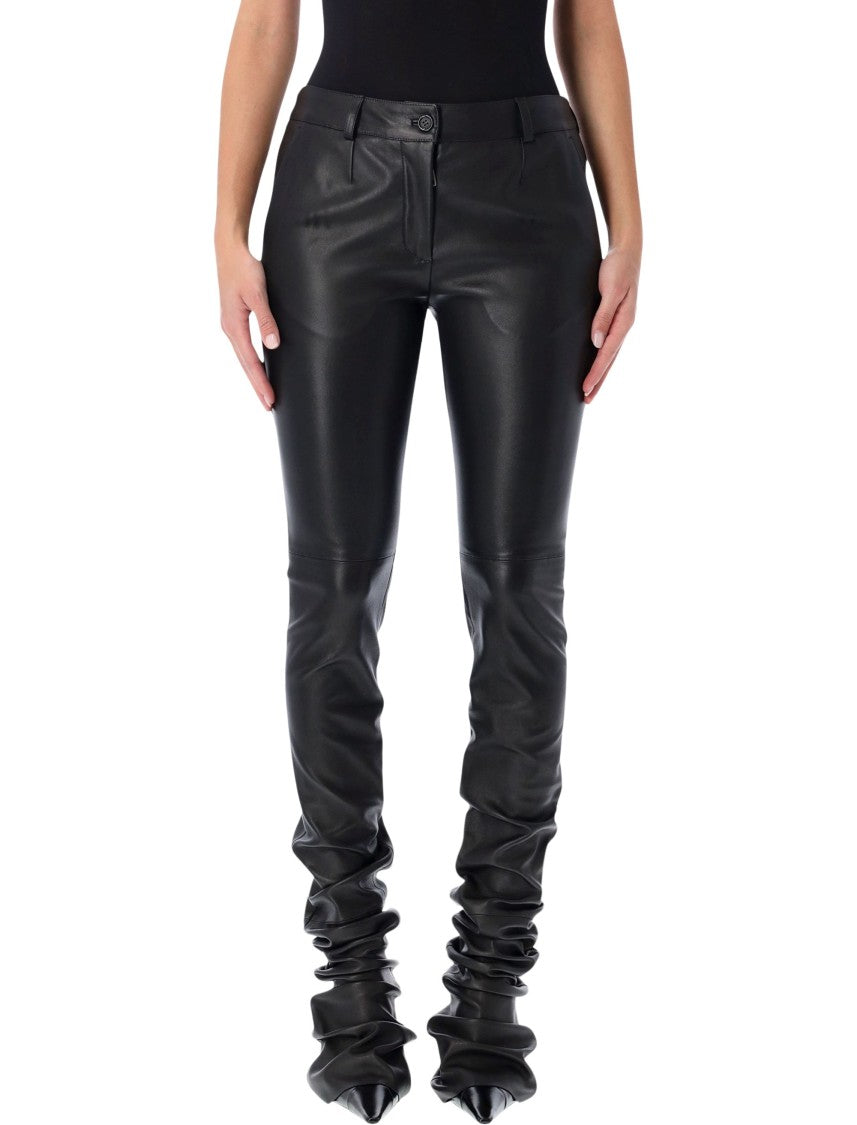 Dolce & Gabbana Slim Stretch Leather Pant