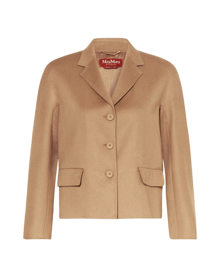 Max Mara Boxy Single-Breasted Wool Drap Jacket