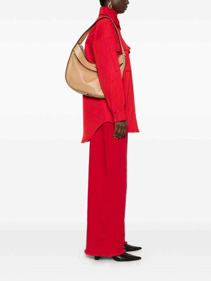 Moschino Camel Brown Smooth Grain Calf Leather Bag