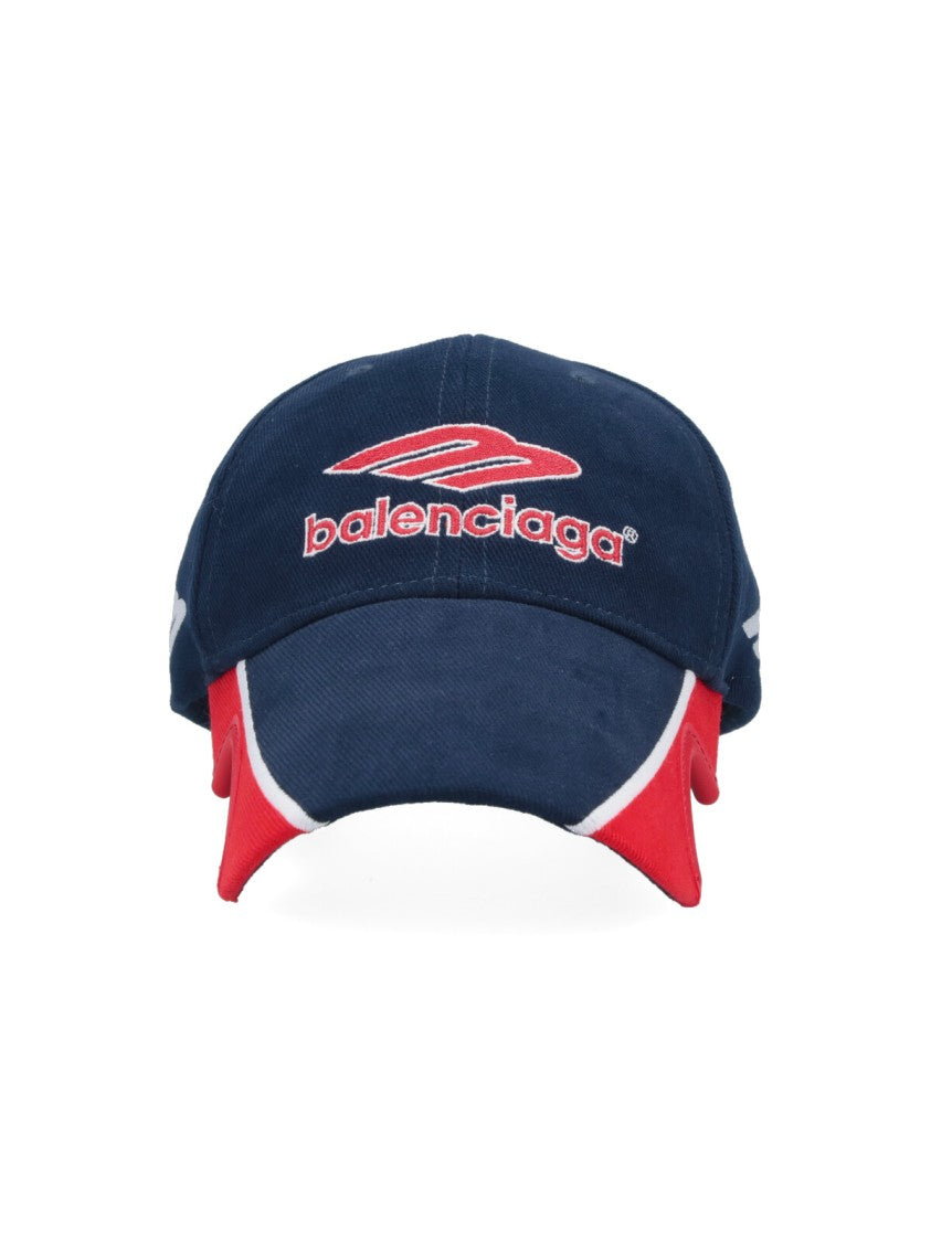 Balenciaga "3B Football Cap" Baseball Hat – Blue