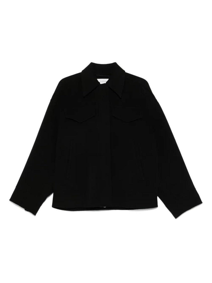 Sportmax Structured Oversized Black Wool Jacket