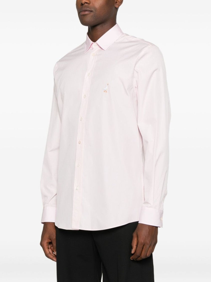 Moschino Pink Classic Button Long Sleeve Shirt