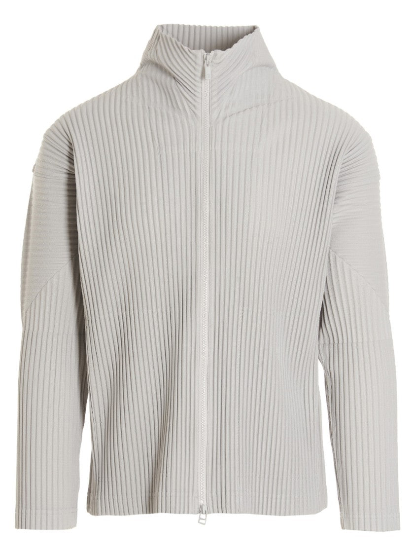 Homme Plissé Issey Miyake Pleated Cardigan With High Neck