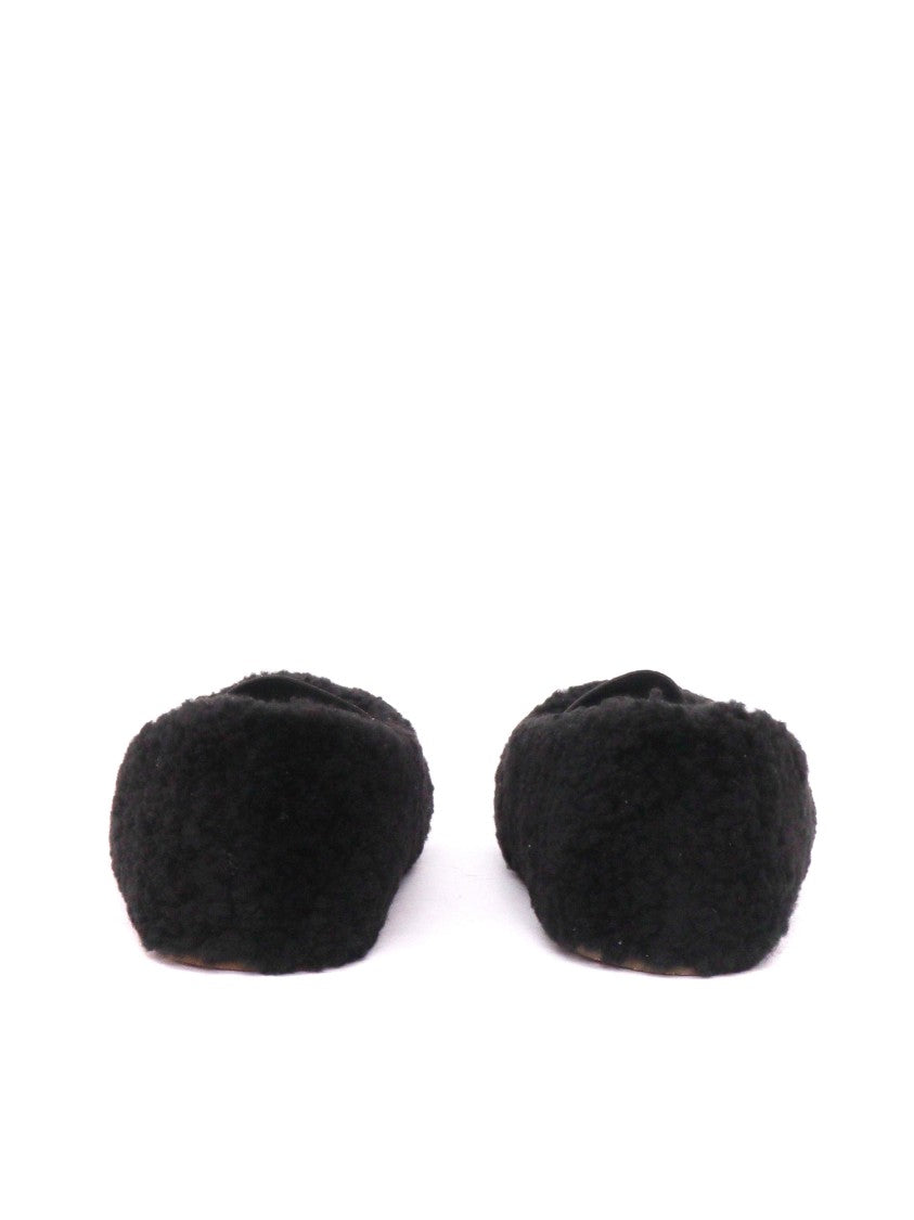 Moon Boot Mb Shearling Branded Elastic Flats