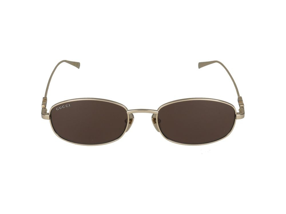 Gucci Gold Gold Metal Frame Sunglasses