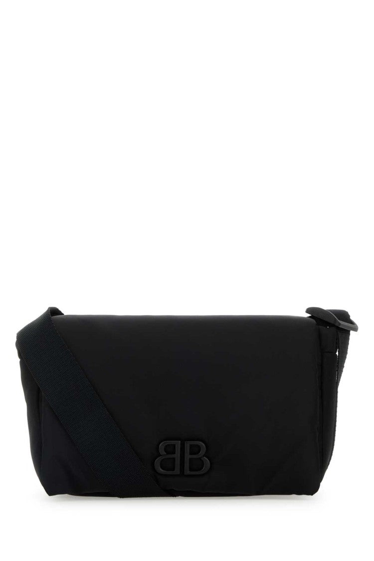 Balenciaga Black Nylon Small Monaco Crossbody Bag