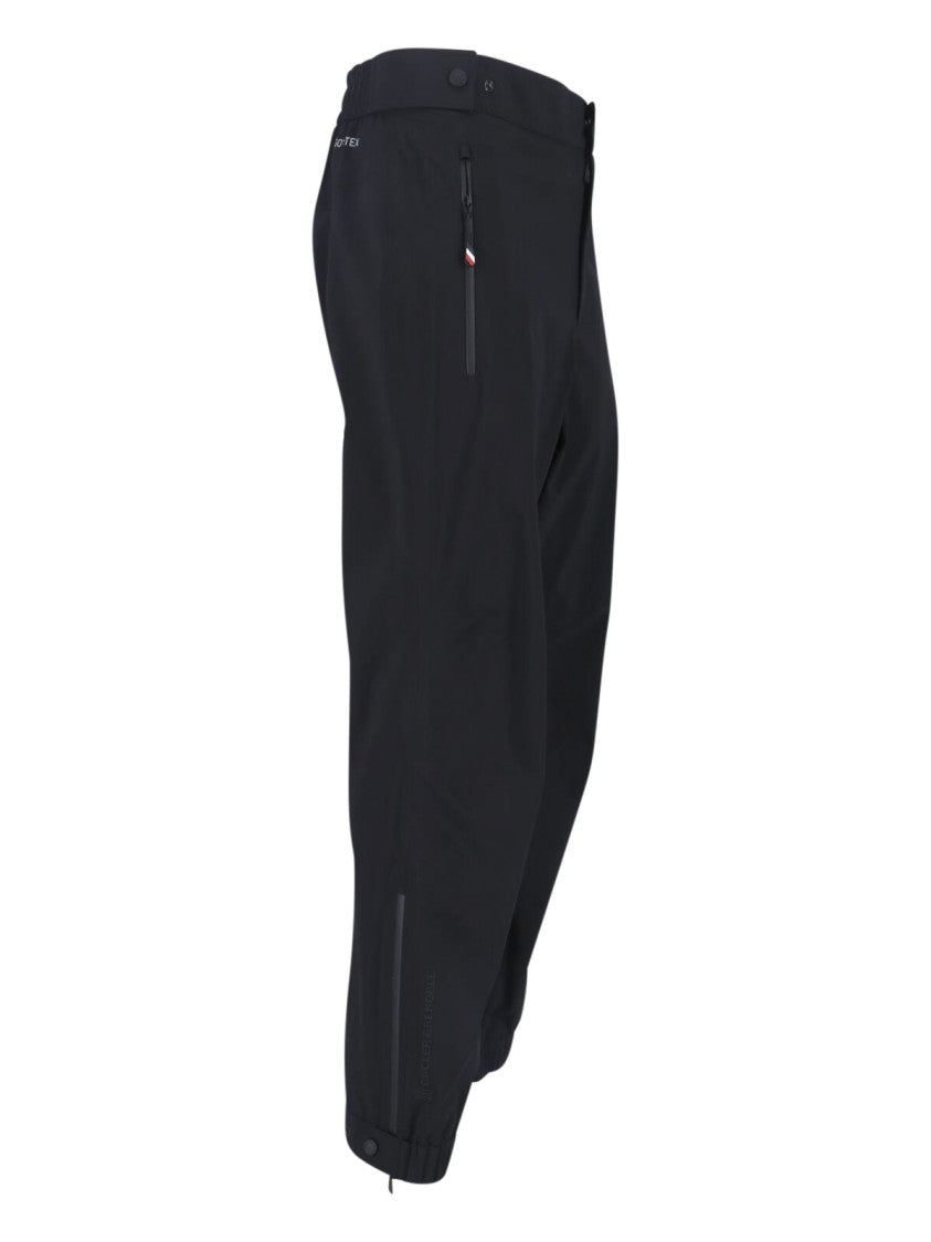 Moncler Grenoble Black Technical Mid-Rise Straight Ski Trousers