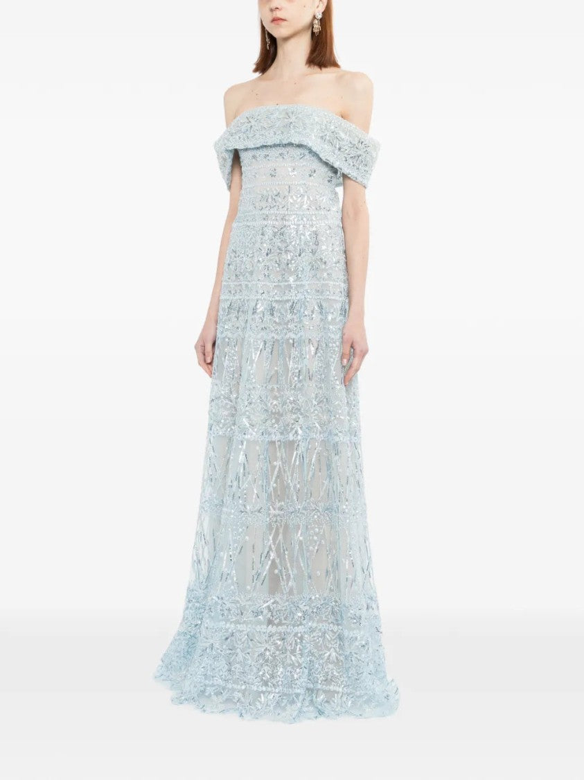 Saiid Kobeisy Beaded Tulle Dress