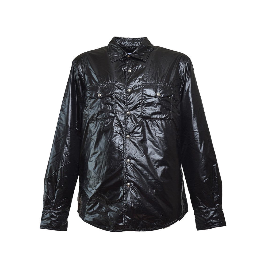 Aspesi 13 Plus Shirt In Padded Black Technical Taffeta