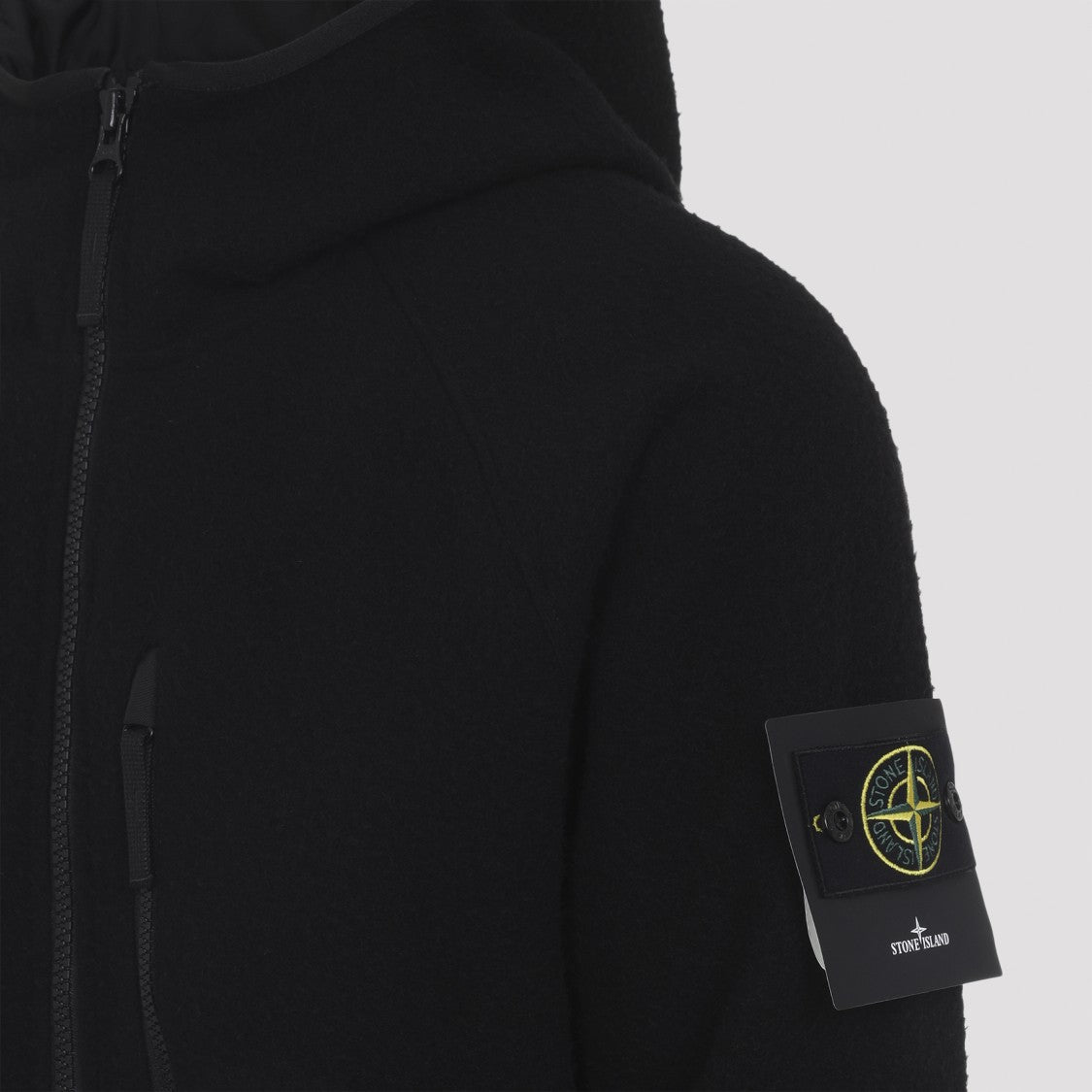 Stone Island Black Virgin Wool Outerwear