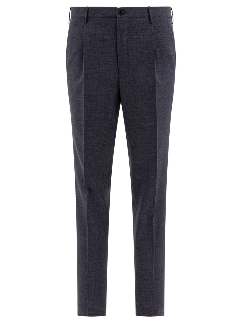 Incotex Tailored Grey Trousers With Subtle Pleats