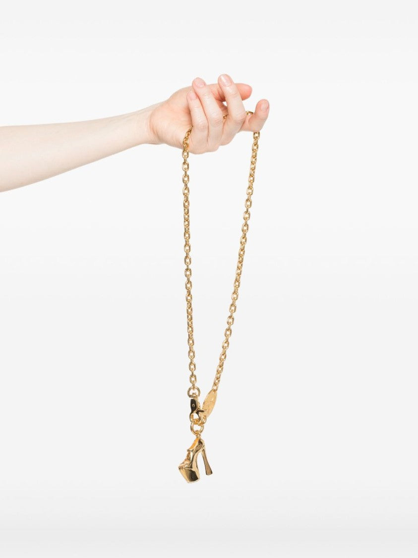Vivienne Westwood Gold-Tone Necklace With High-Heeled Shoe Pendant