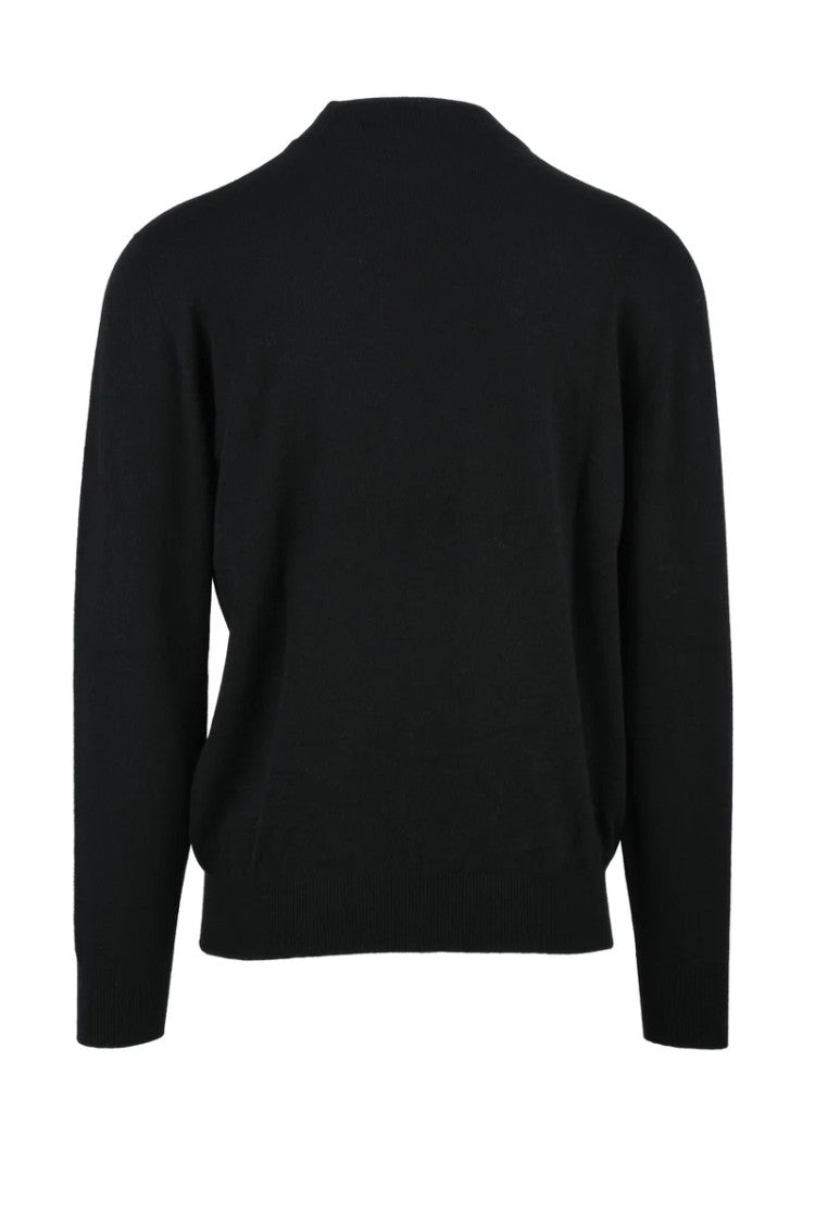 Hawico Fitted Black Cashmere Turtleneck Sweater