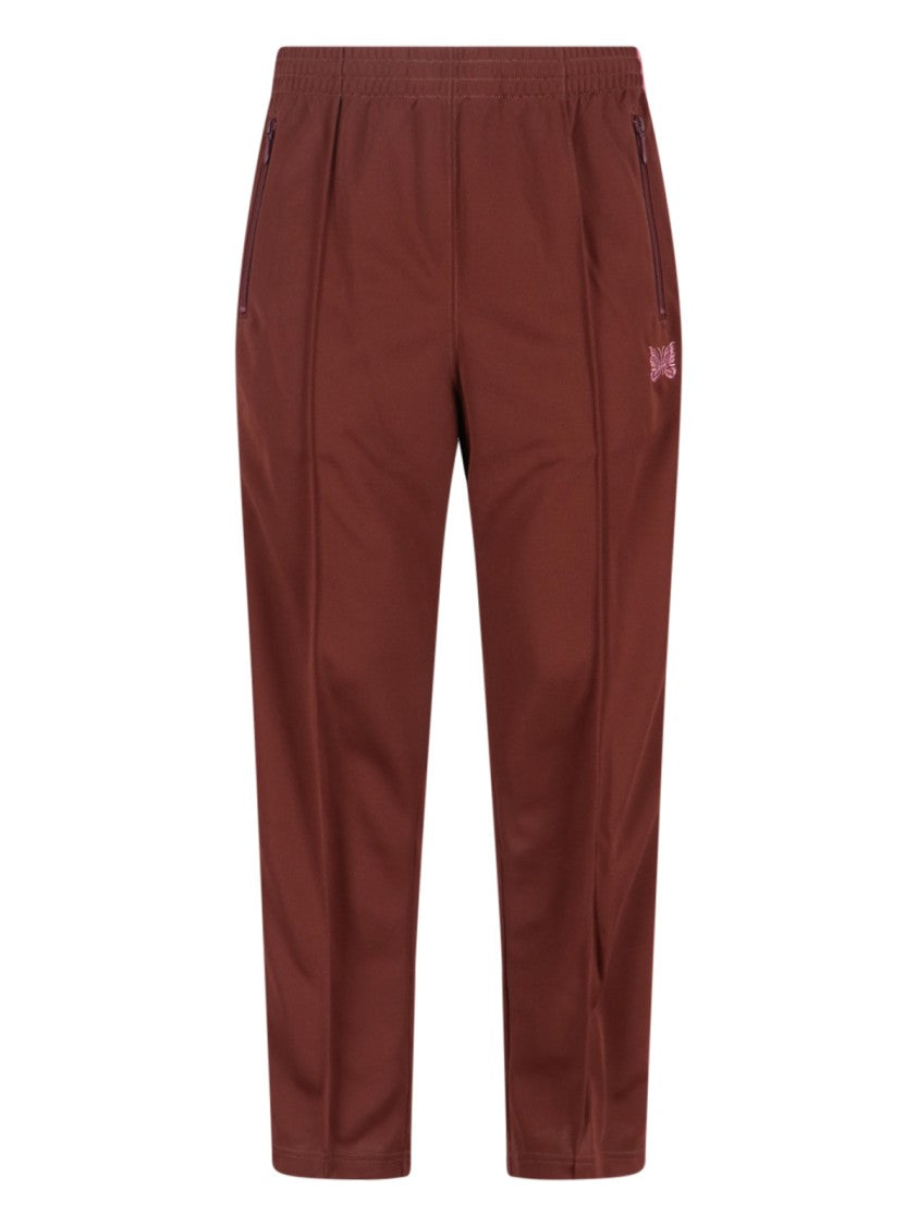 Needles Tailored Brown Trousers With Minimalist Design